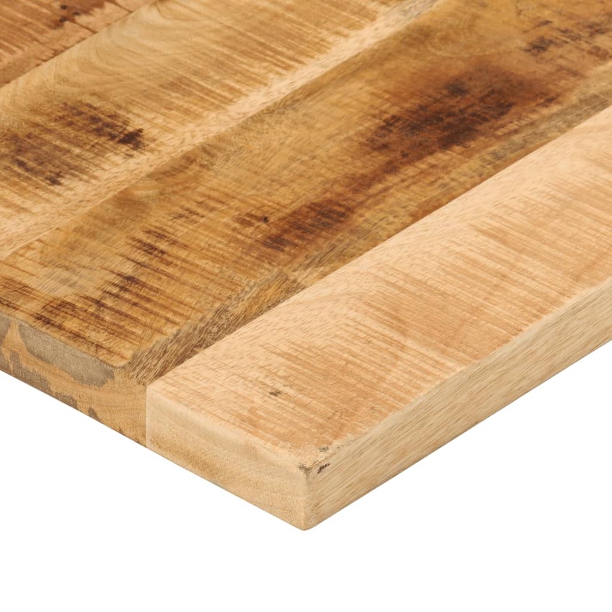Tafelblad rond 50x2,5 cm massief ruw mangohout