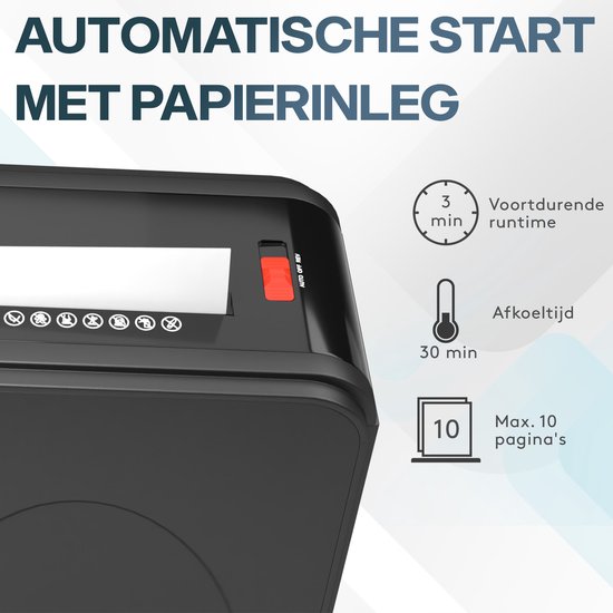 OLYMPIA APS410K - Destructeur de Papier Bureau Vue Fenêtre Coupe Cross 16L P4 Jusqu'à 10 Feuilles Zwart