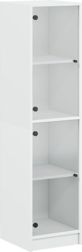 vidaXL Credenza con ante in vetro - Credenza con Ante in Vetro Grigio