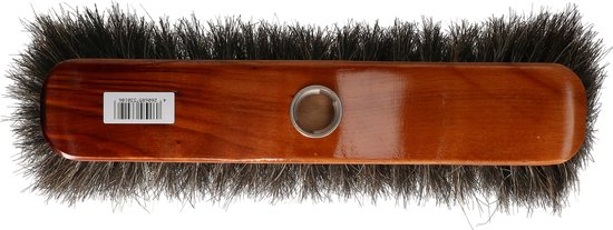 Houten zachte bezemkop bruin/zwart 29 cm - Kamerbezems/binnen bezems van Garden Plus — afbeelding 4