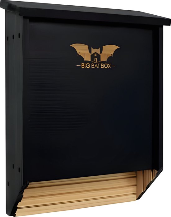 Maison pour chauves-souris en cèdre avec 2 compartiments pour les chauves-souris dans le jardin