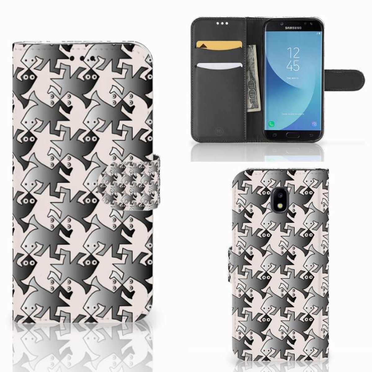 Samsung Galaxy A30 Telefoonhoesje met Pasjes Salamander Grey