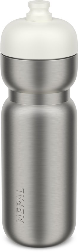 Mepal RVS bidon pull Sport - 800 ml - Pak, open en drink - Lichtgewicht RVS - Vaatwasmachinebestendig - Drinkflessen - Ceramic white