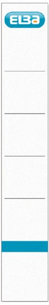 Rug insteekkaart elba smal 30x190mm wit 10 stuks