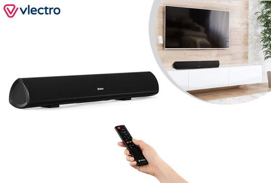 Vlectro Bluetooth Soundbar met DSP-technologie Wit - Vlectro - €69,99