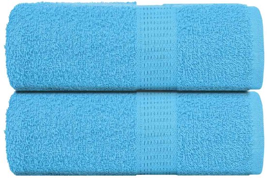Serviettes de toilette vidaXL - 2 pièces - 30 x 30 cm - Serviettes de toilette turquoise - Serviettes à main - Serviette turquoise - Serviette en coton - Accessoires de vêtements pour bébé de salle de bain