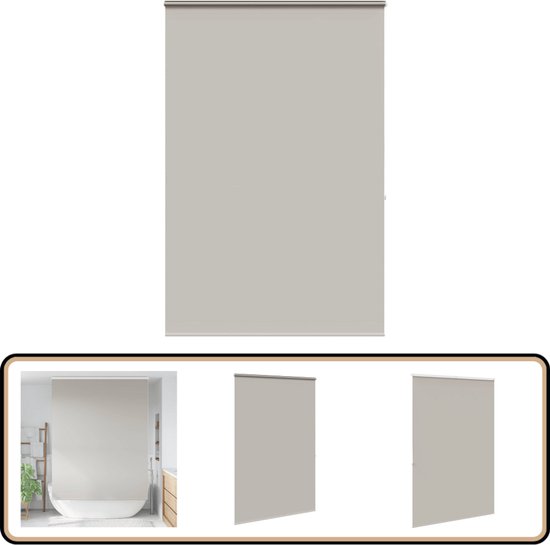 Store enrouleur de douche vidaXL - 150 x 240 cm - Rideau de douche gris clair - Rideau de douche sur mesure - Store enrouleur de salle de bain - Solution gain de place - Système de rideau étanche