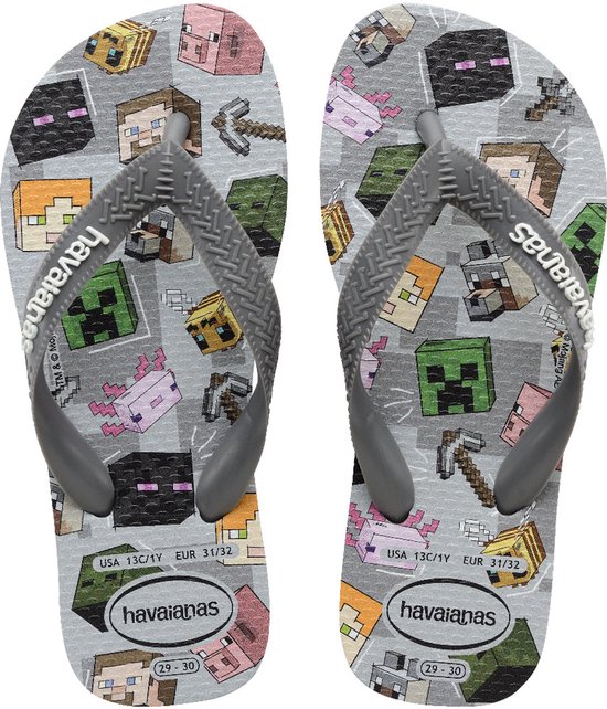 Slippers Havaianas Minecraft Kinder - Grijs