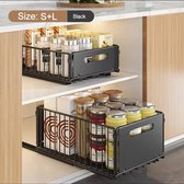 Lade-organizer, 3 stuks, 3 maten in de breedte, uittrekbare laden voor keukenkasten, laden