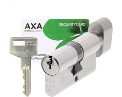 AXA Knopcilinder Cilinderslot - 30/30 mm - Ultimate Security+ - Veiligheidscilinder Vernikkeld - SKG** - incl. 3 sleutels - met Hotelfunctie