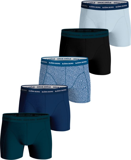 Björn Borg Heren Boxershorts 5-Pack – Zwart/Blauw/Groen Multi maat M