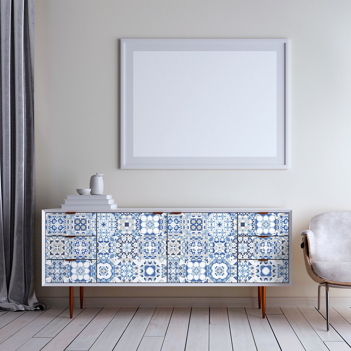 Ambiance Sticker Zelfklevende tegelmuurstickers voor keuken en badkamer - 30 GACIOT meubeltegelstickers - 30 stickers 10x10cm Multi color