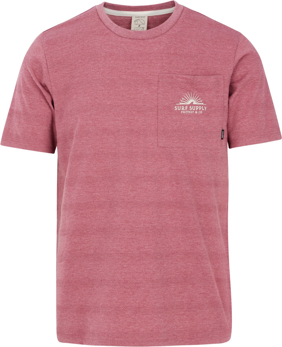 Protest Prtshute – T shirt Heren – Korte mouwen – Ronde hals Roze