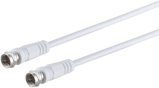 SCHWAIGER Fensterdurchführung Für Koaxialkabel, 0,25 M | F-Stecker, Farbe Weiß, Für Satellit Und Antenne