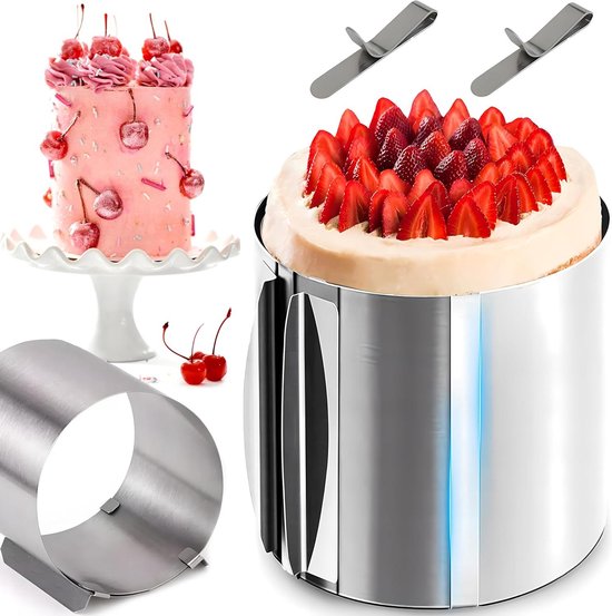 Cake Ring Adjustable Diameter 16-30 cm Height 20 cm - Baking Frame ...