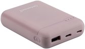 Bol.com (Intenso) Powerbank XS10000 - 10.000mAh - Li-polymer - USB-A en USB-C - Roze (7313533) aanbieding