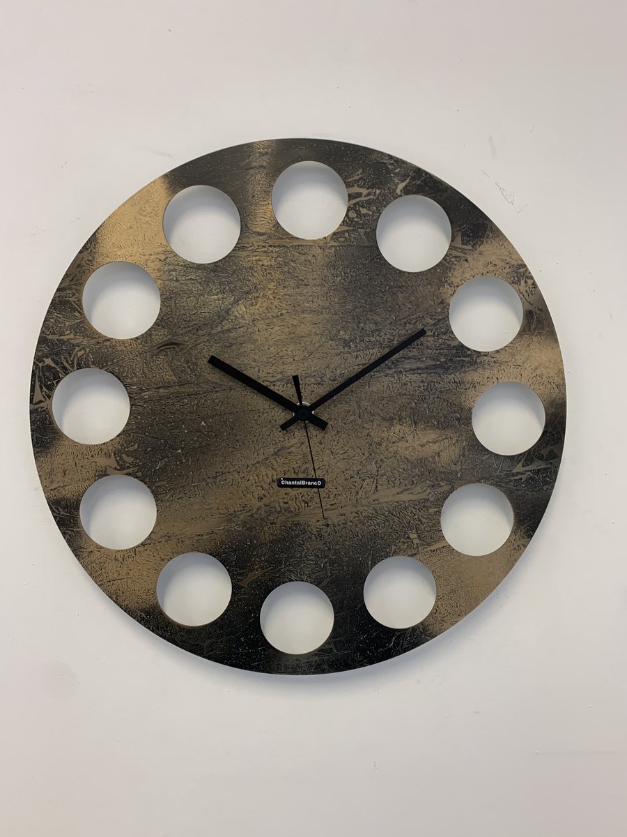 ChantalBrandO Wandklok BRETAGNE XL Modern Industrieel Design