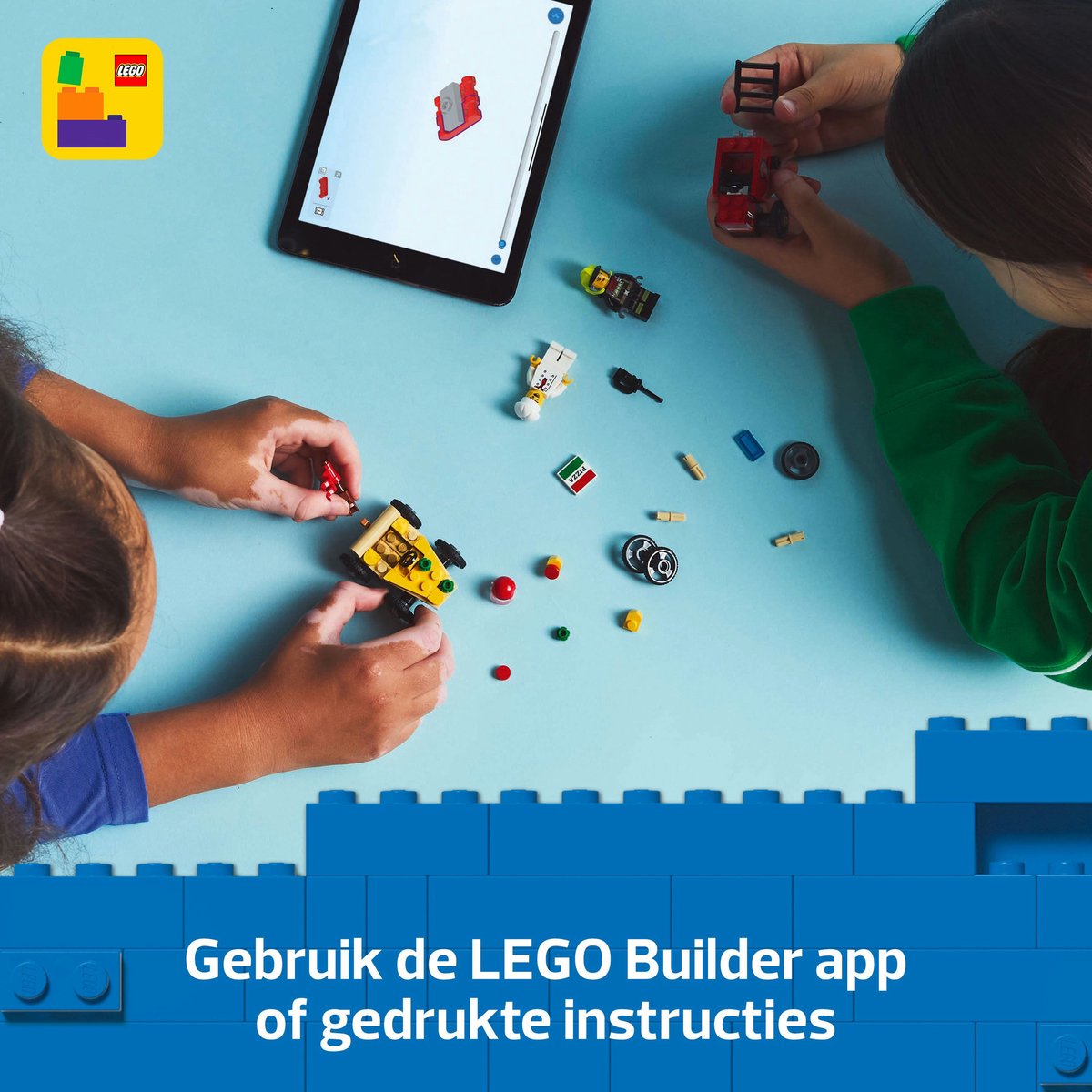 LEGO City Raceautopakket: pizzabestelwagen vs. brandweerauto thumbnail 5