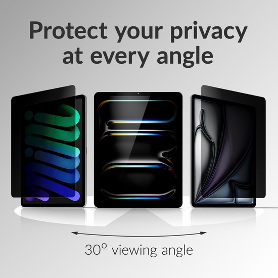 Protecteur d'écran Mobilize adapté aux Verres Apple iPad Air 11 pouces (2024) | Protection d'écran Mobilize Privacy - Compatible avec les coques - Zwart