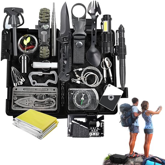 MKSS® Noodpakket Rampenrugzak - Oorlog - Denk Vooruit - Survival Kit Outdoor - Zwart