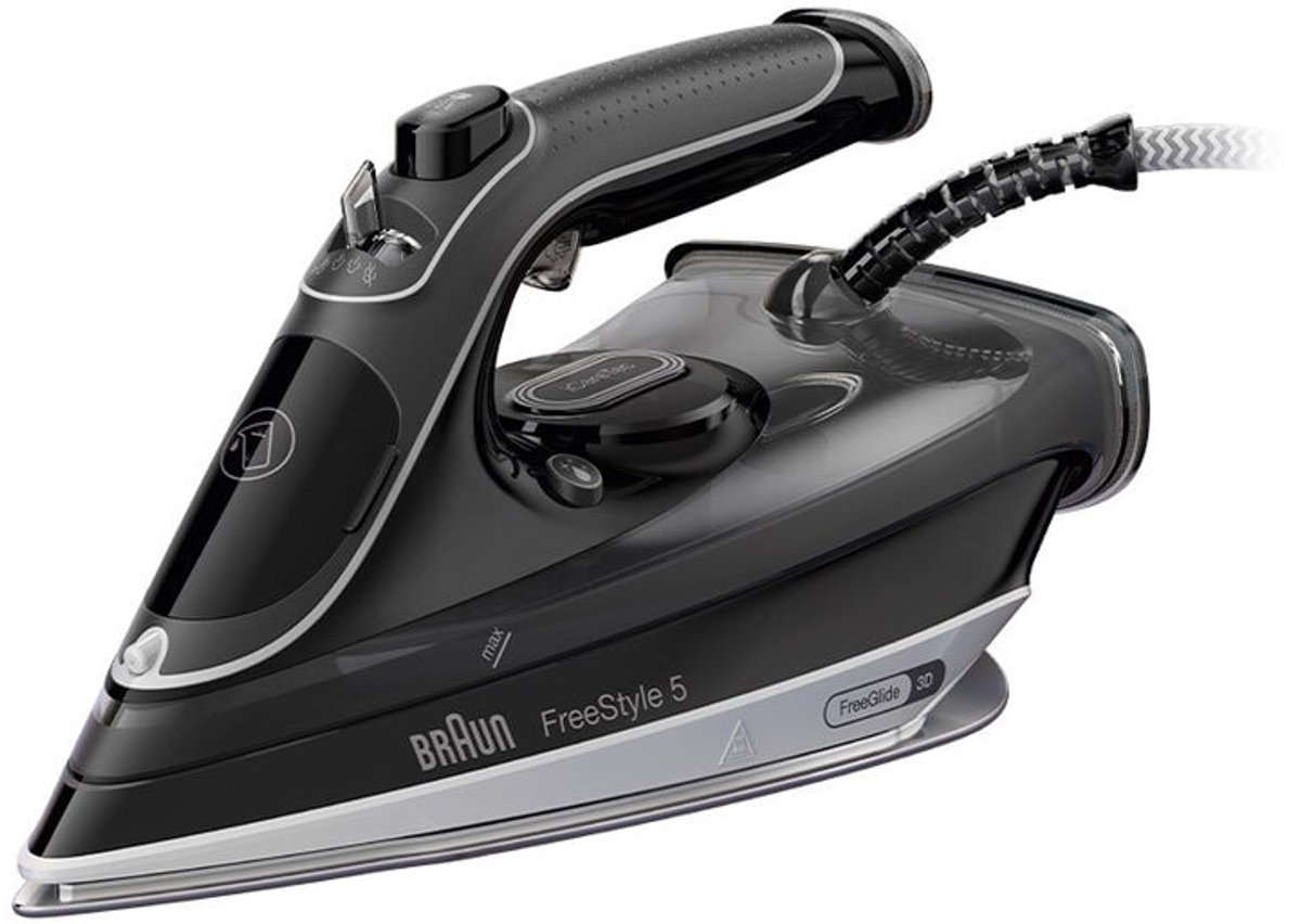 Braun FreeStyle 5 SI5188BK - Stoomstrijkijzer - Automatische instellingen - Ergonomisch Handgreep - Zwart