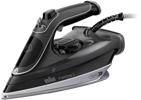 Braun FreeStyle 5 SI5188BK - Stoomstrijkijzer - 2800 W - FreeGlide 3D-Zool - EloxalPlus soleplate - Zwart