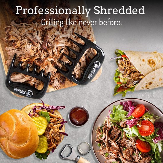 Vleesklauwen grill, pulled pork, 2 stuks klauwen vork, pulled pork claws, grillklauwen voor getrokken varkensvlees, berenvork voor vlees BBQ, meat claws voor getrokken varkensvlees