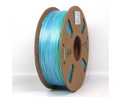 foto van Gembird - PLA Silk Rainbow - 3D Printer Filament - 2 kleurig blauw en groen - blue/green - 1.75 mm - 1 kg