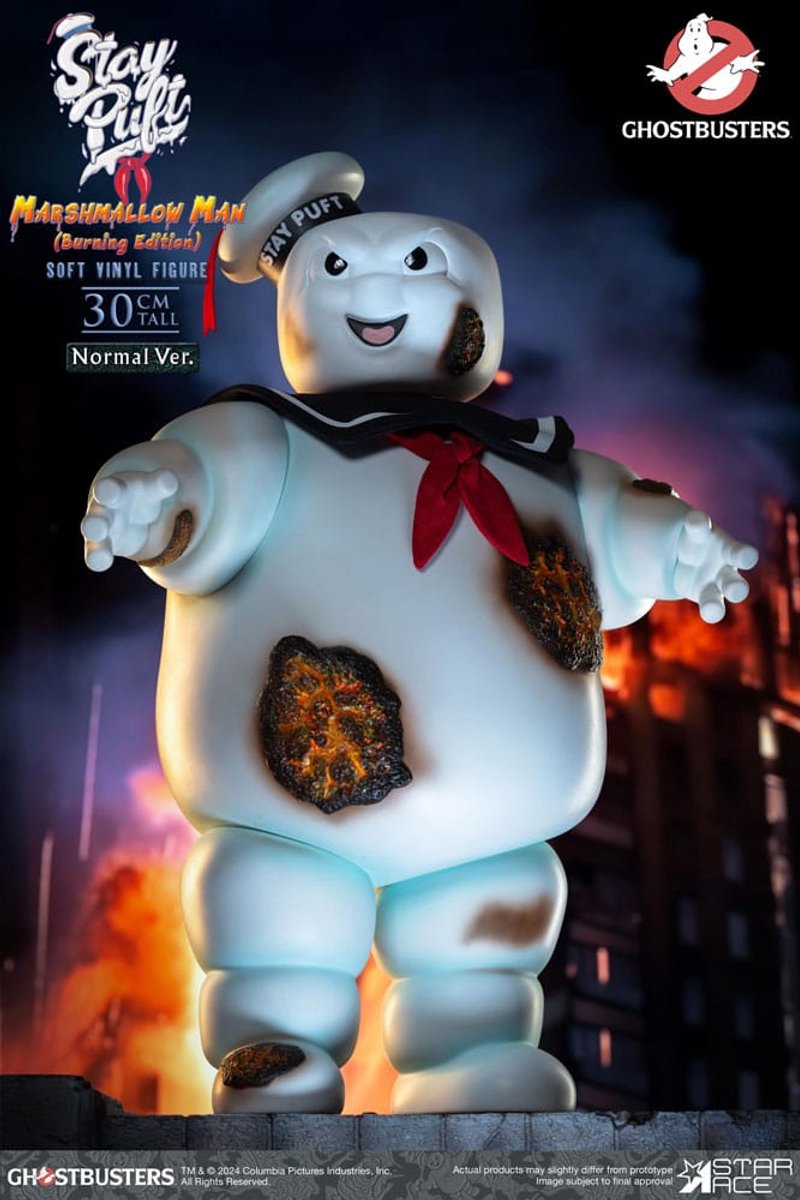 Star Ace Toys Ghostbusters Soft Vinyl Statue Stay Puft Marshmallow Man Burning Edition Normal Version 30 cm Beeld
