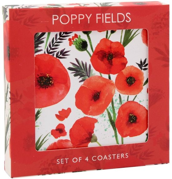 Lesser & Pavey Poppy Fields - Set di 2 o 4 tazze abbinate in ceramica