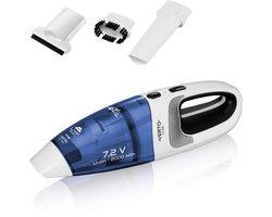 ETA Verto Kruimeldief voor Nat en Droog Vuil met Opzetstukken – Draadloos, Compact en Lichtgewicht – HEPA Filter – 500 ML en 120 ML – Wit / Blauw