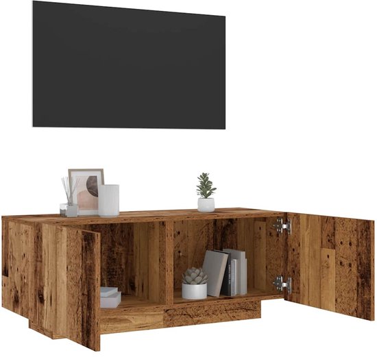 vidaXL Tv-meubel 100x35x40 cm bewerkt hout wit tv-me