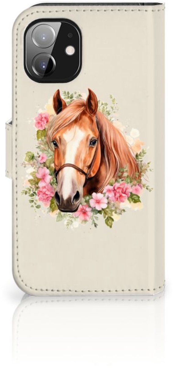 Telefoonhoesje met Pasjes voor Apple iPhone 12 Mini Paard