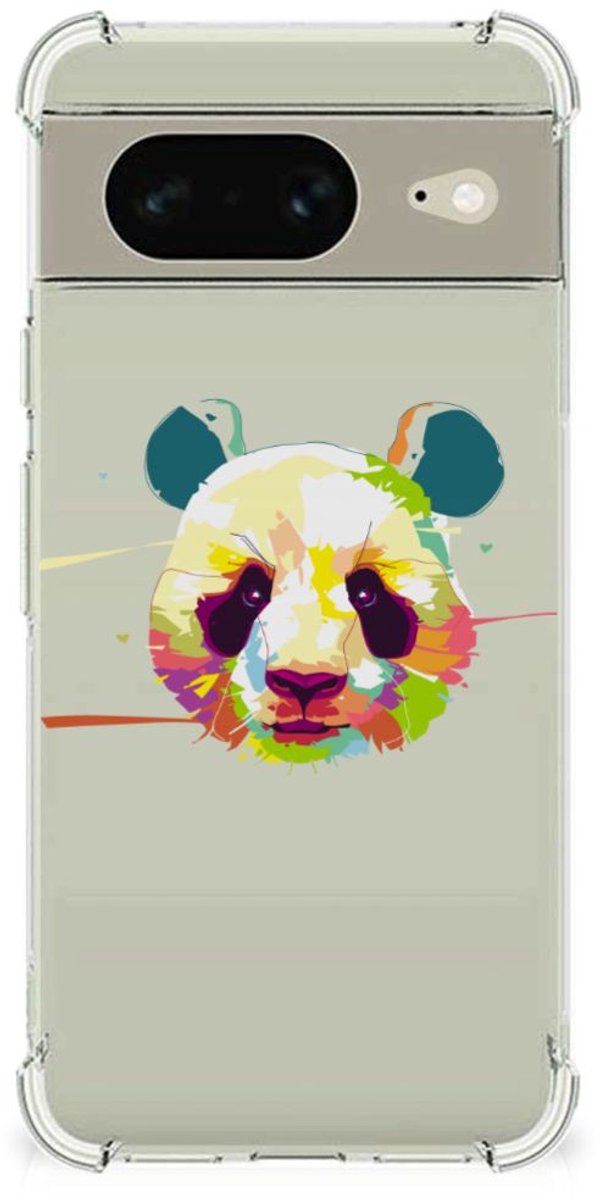 Google Pixel 8 Stevig Bumper Hoesje Panda Color