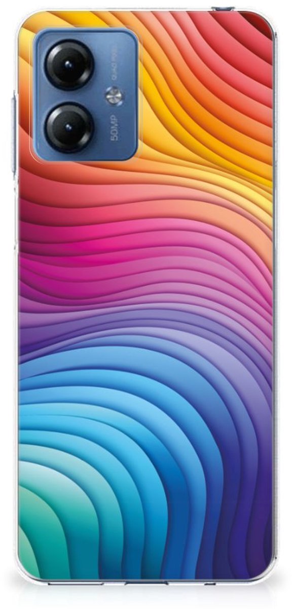 TPU Hoesje voor Motorola Moto G14 Regenboog