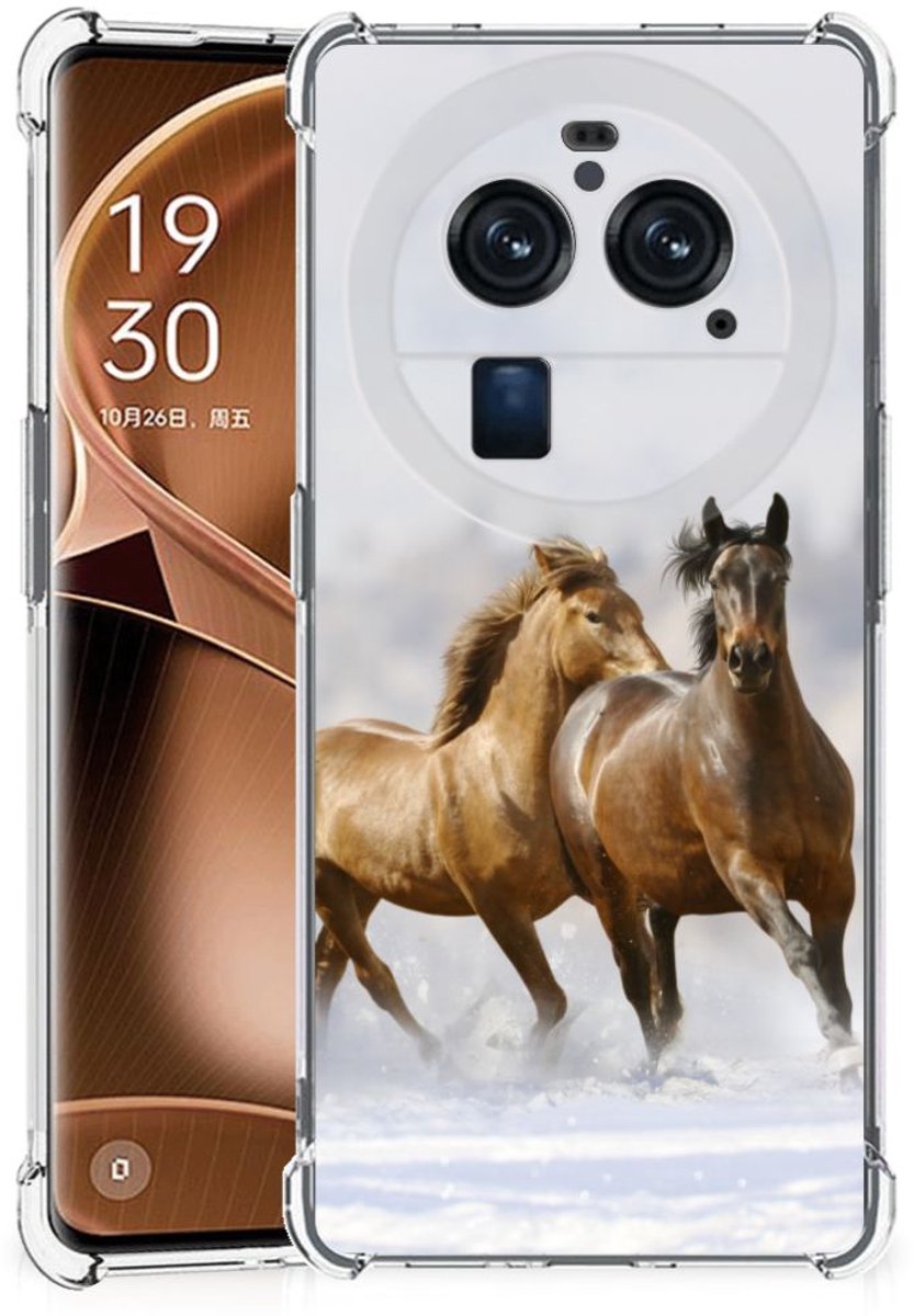 TPU Case Anti-Shock voor OPPO Find X6 Pro Case Anti-shock Paarden