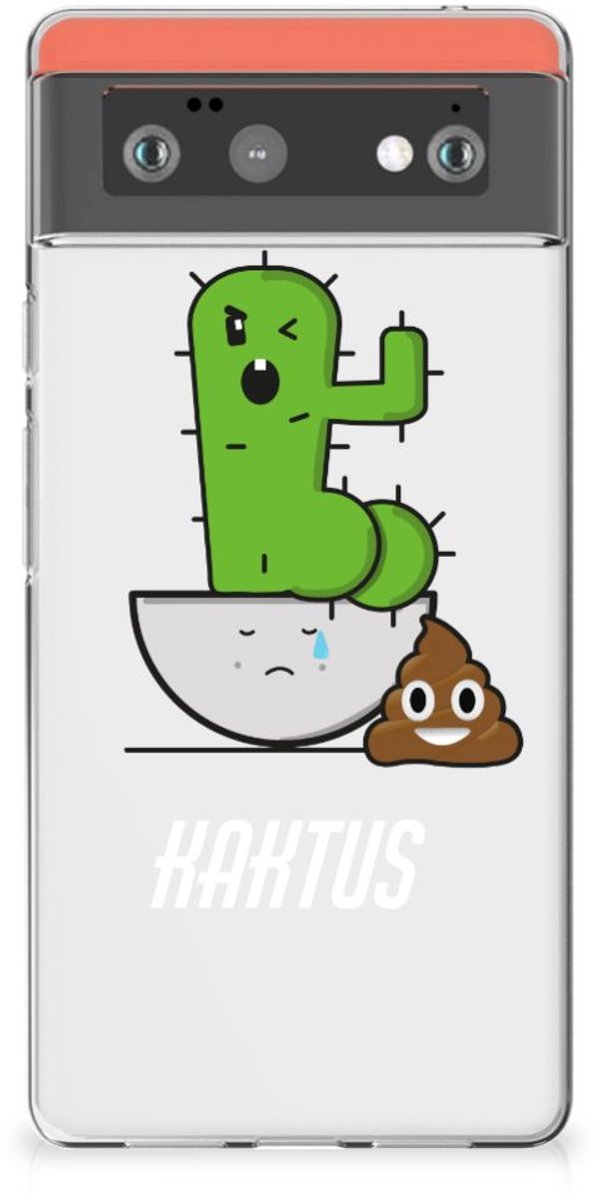 Google Pixel 6 Telefoonhoesje met Naam Cactus Poo
