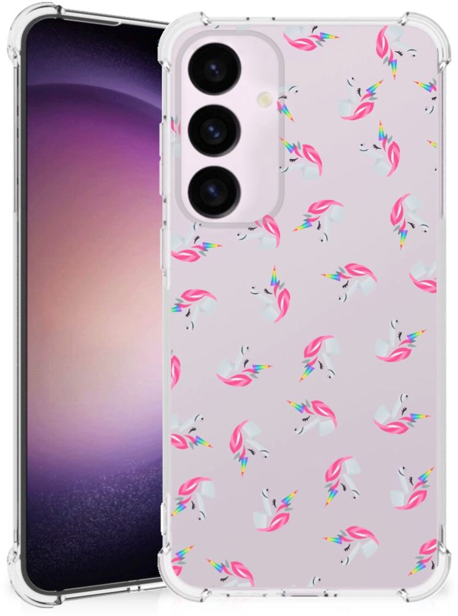 Doorzichtige Silicone Hoesje voor Samsung Galaxy S24 Plus Unicorns