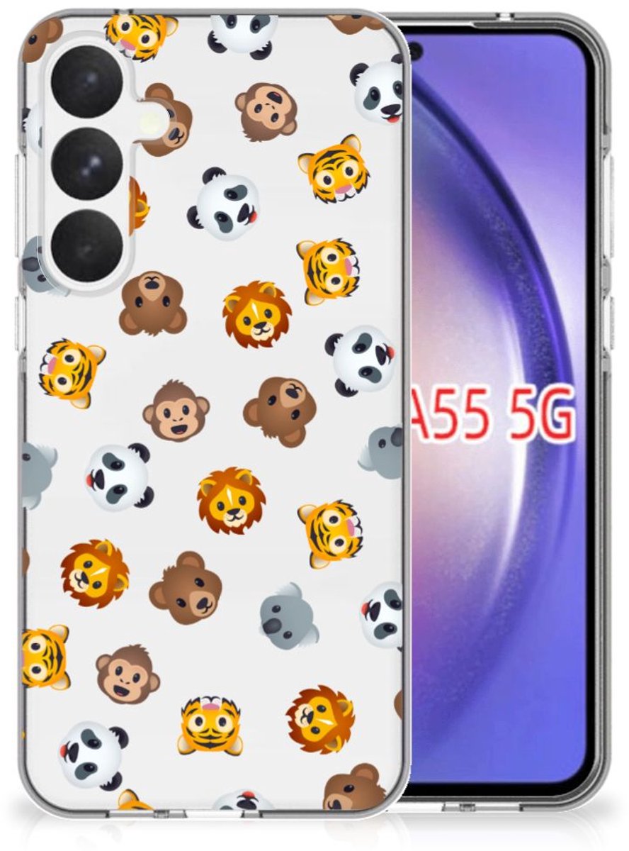 TPU bumper voor Samsung Galaxy A55 Dieren Emojis