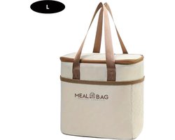 Nivard Koeltas - Koelbox - Koelelementen - Coolbox - Auto - Lunchtas - Strand - Beige L