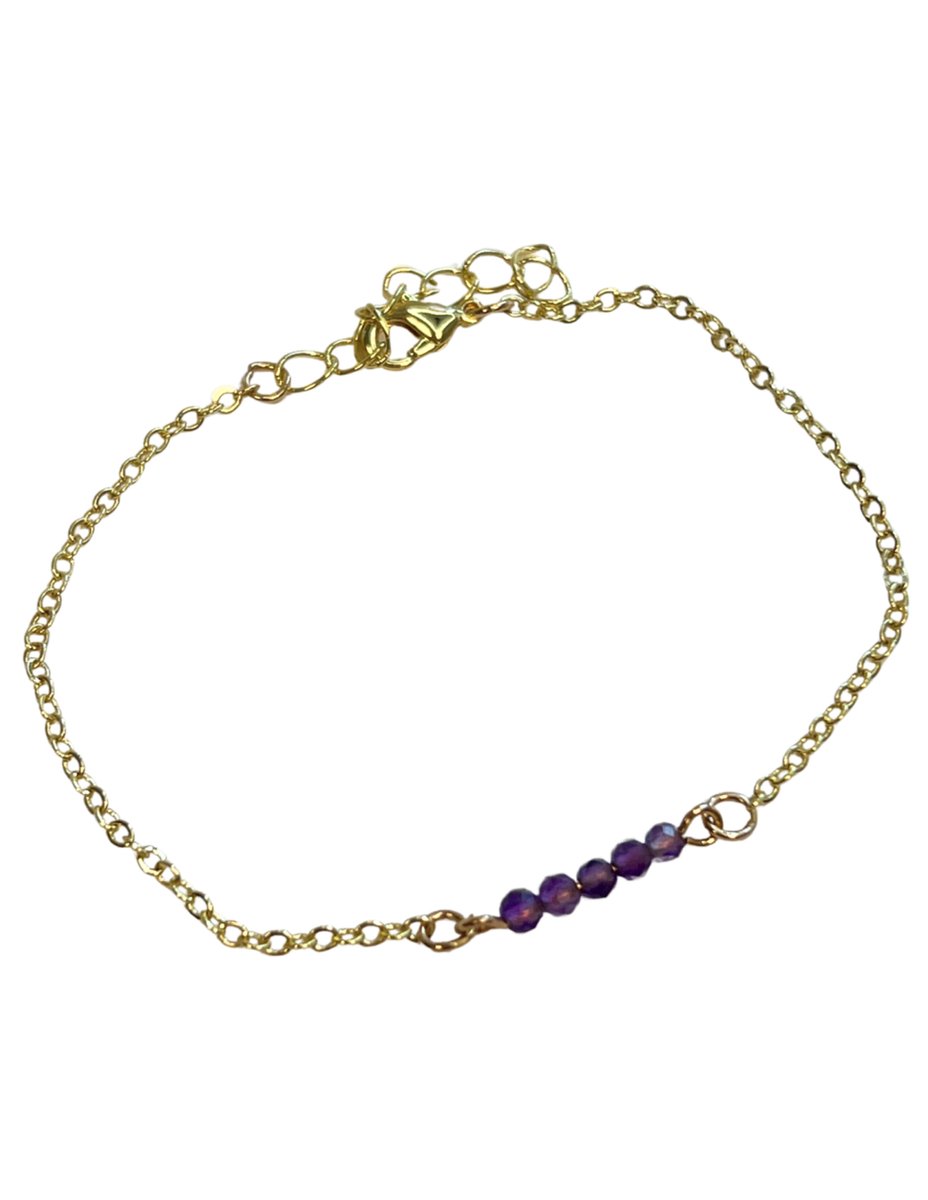 Amethist spring style armband