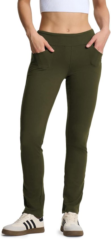 Luxe Kwaliteit Dames Sportbroek / Joggingsbroek | Trainingsbroek / Huisbroek | Sweatpants | Groen - M (40)