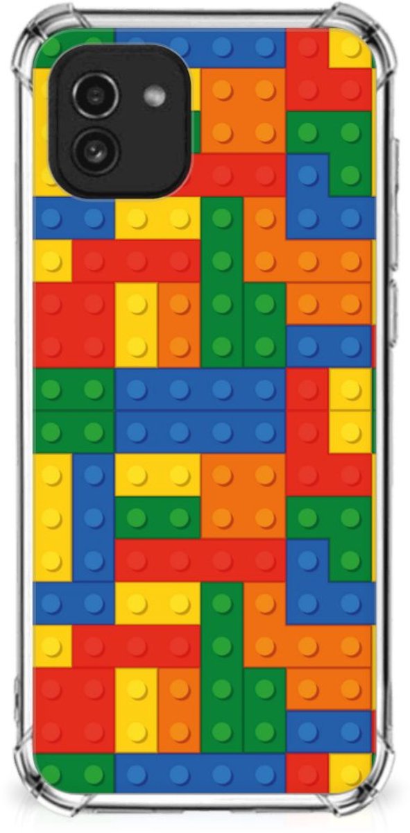 Samsung Galaxy A03 Doorzichtige Silicone Hoesje Blokken
