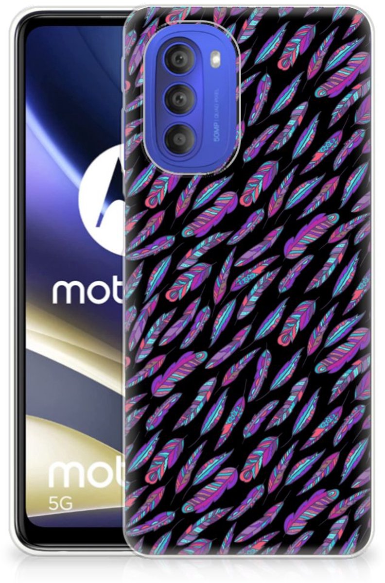 Motorola Moto G51 5G TPU bumper Feathers Color