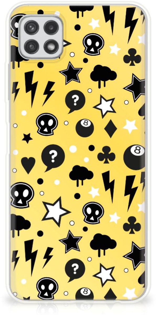 Silicone Back Case Samsung Galaxy A22 5G Punk Geel
