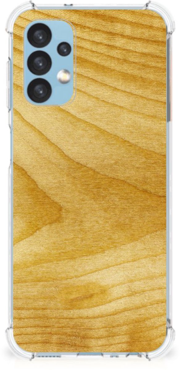 Samsung Galaxy A13 (4G) Stevig Telefoonhoesje Licht Hout