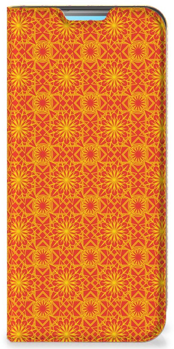 Xiaomi Redmi 10 Hoesje met Magneet Batik Oranje
