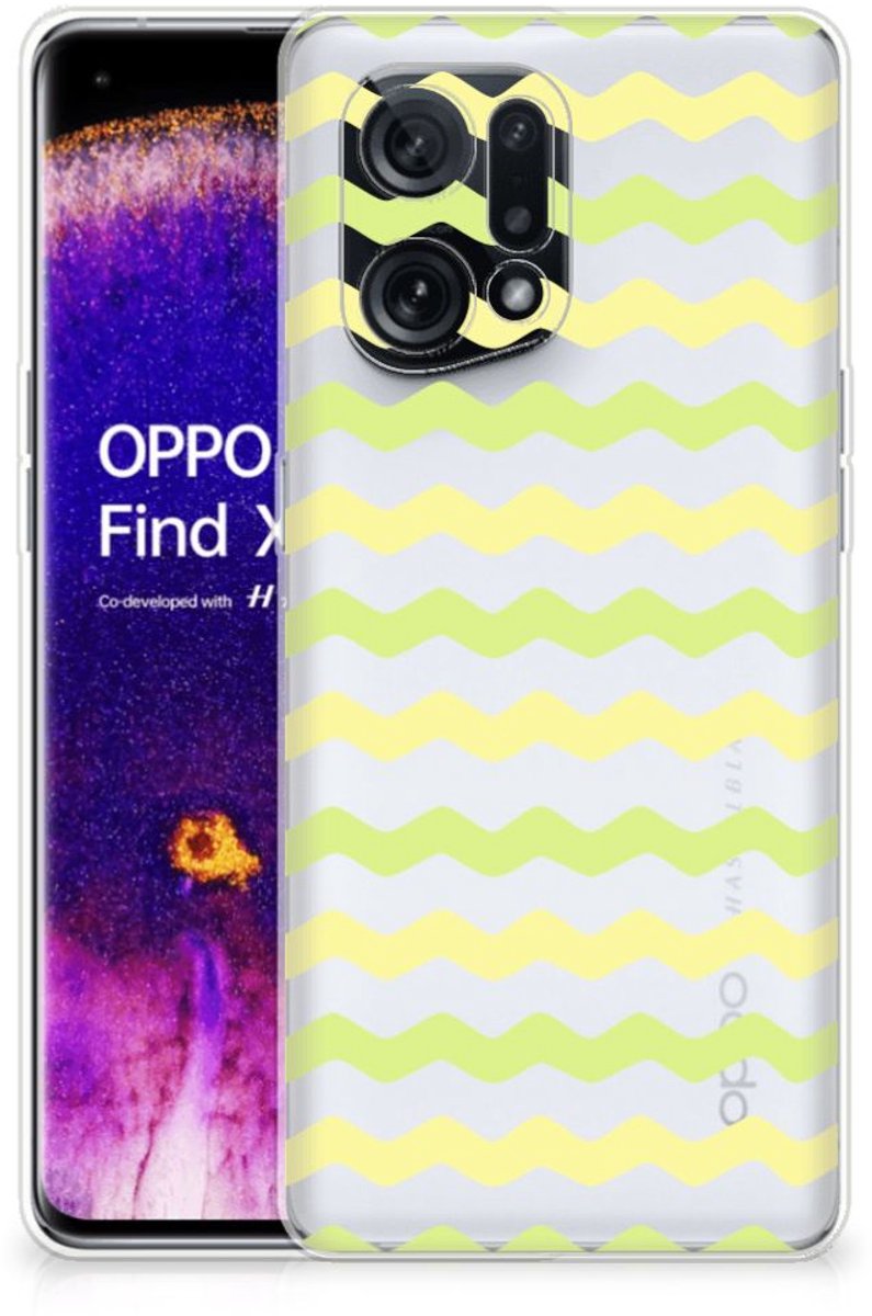OPPO Find X5 TPU bumper Waves Yellow