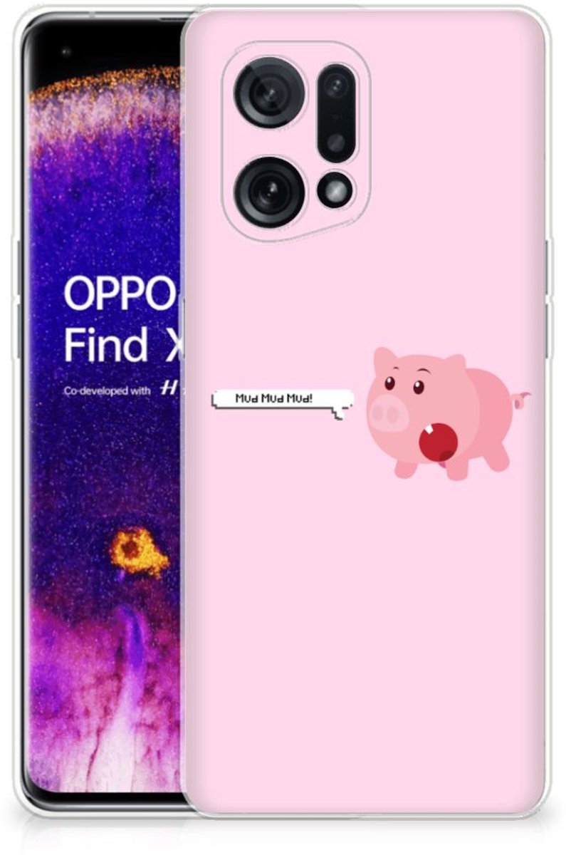 OPPO Find X5 Telefoonhoesje met Naam Pig Mud