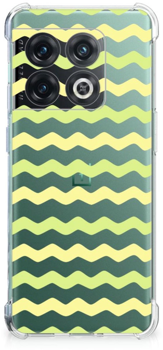 OnePlus 10 Pro Doorzichtige Silicone Hoesje Waves Yellow